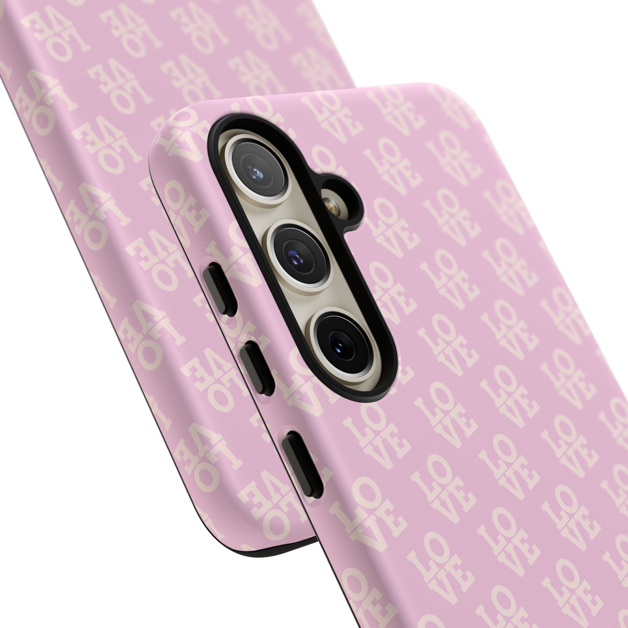 LOVE Pink Tough Phone Case for iPhone, Galaxy, or Google Pixel