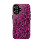 Pink Zebra Tough Phone Case for iPhone, Galaxy, or Google Pixel