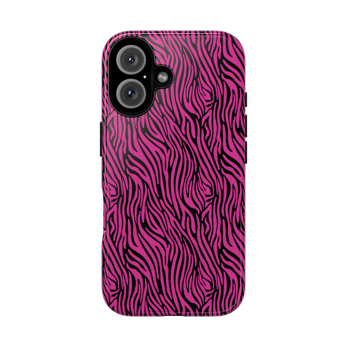 Pink Zebra Tough Phone Case for iPhone, Galaxy, or Google Pixel