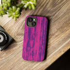Pink Purple Wood Print Tough Phone Case iPhone, Galaxy, or Google Pixel