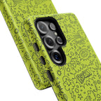 Neon Lime Wow Tough Case for iPhone, Galaxy, or Google Pixel