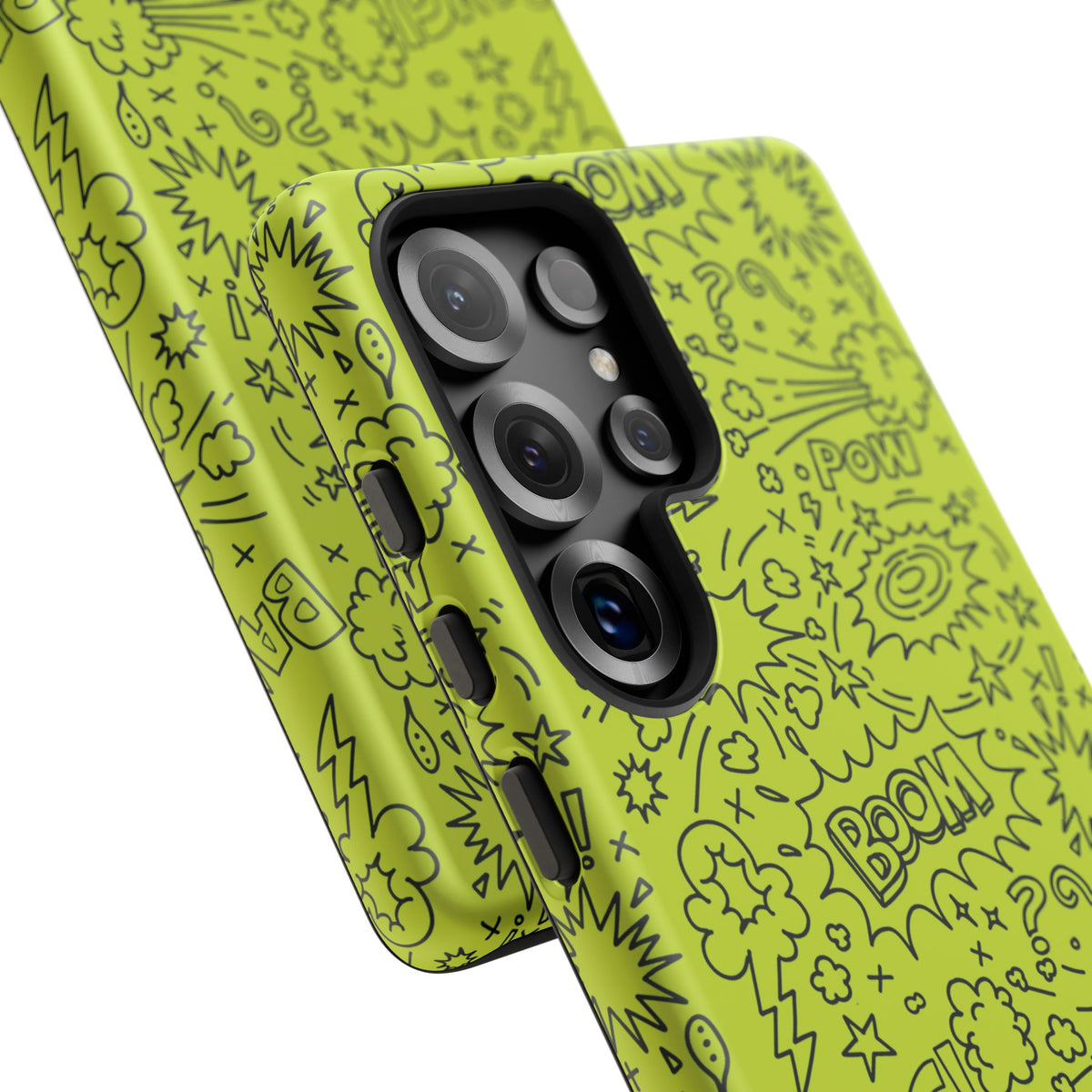 Neon Lime Wow Tough Case for iPhone, Galaxy, or Google Pixel