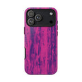 Pink Purple Wood Print Tough Phone Case iPhone, Galaxy, or Google Pixel