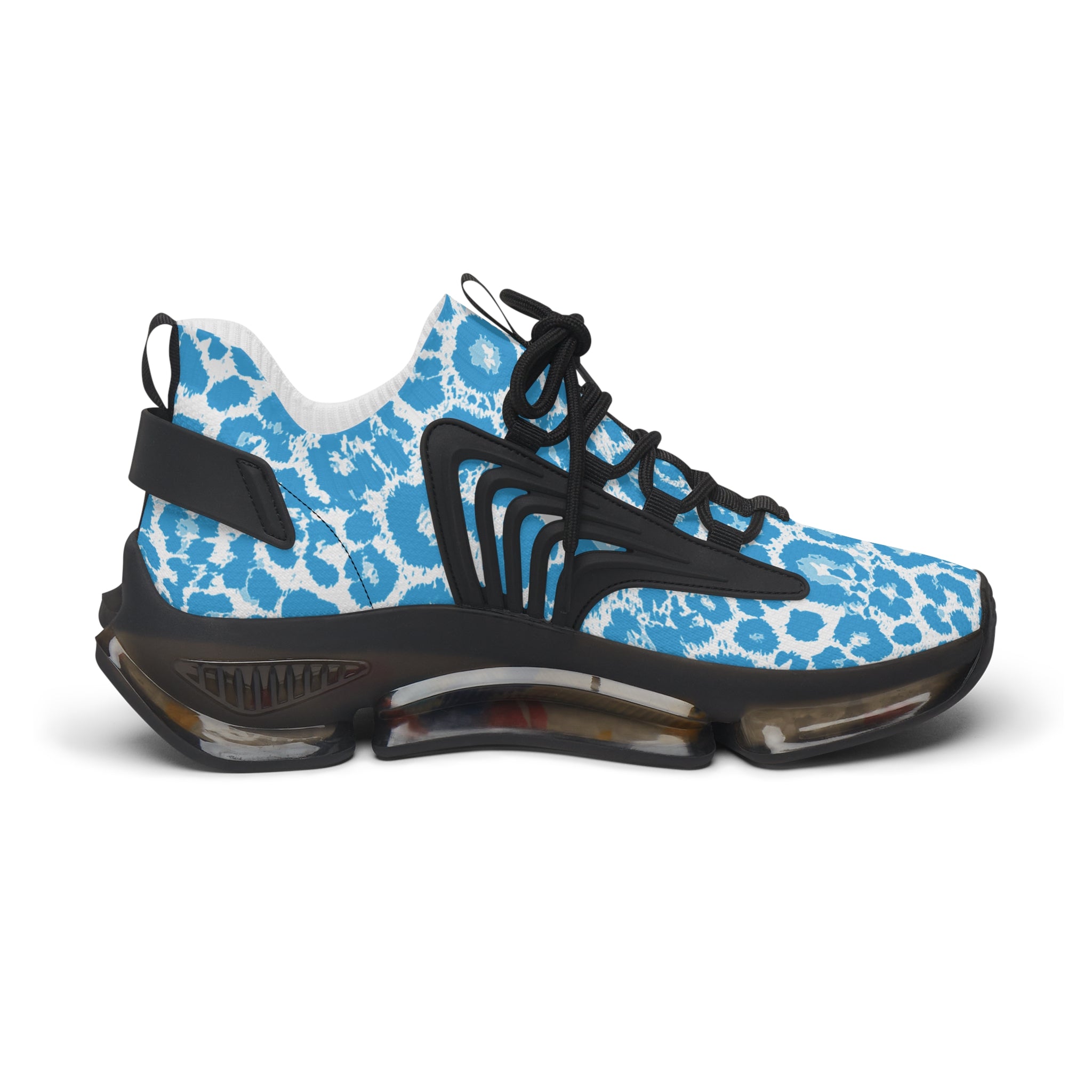 Blue Leopard Women's Mesh Sneakers