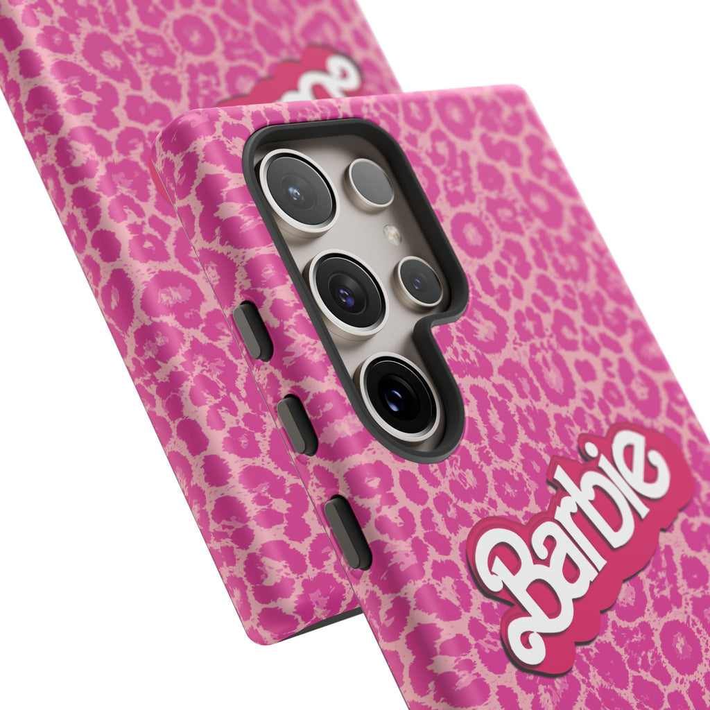 Hot Neon Pink Leopard Barb Tough Phone Case iPhone, Galaxy, or Google Pixel