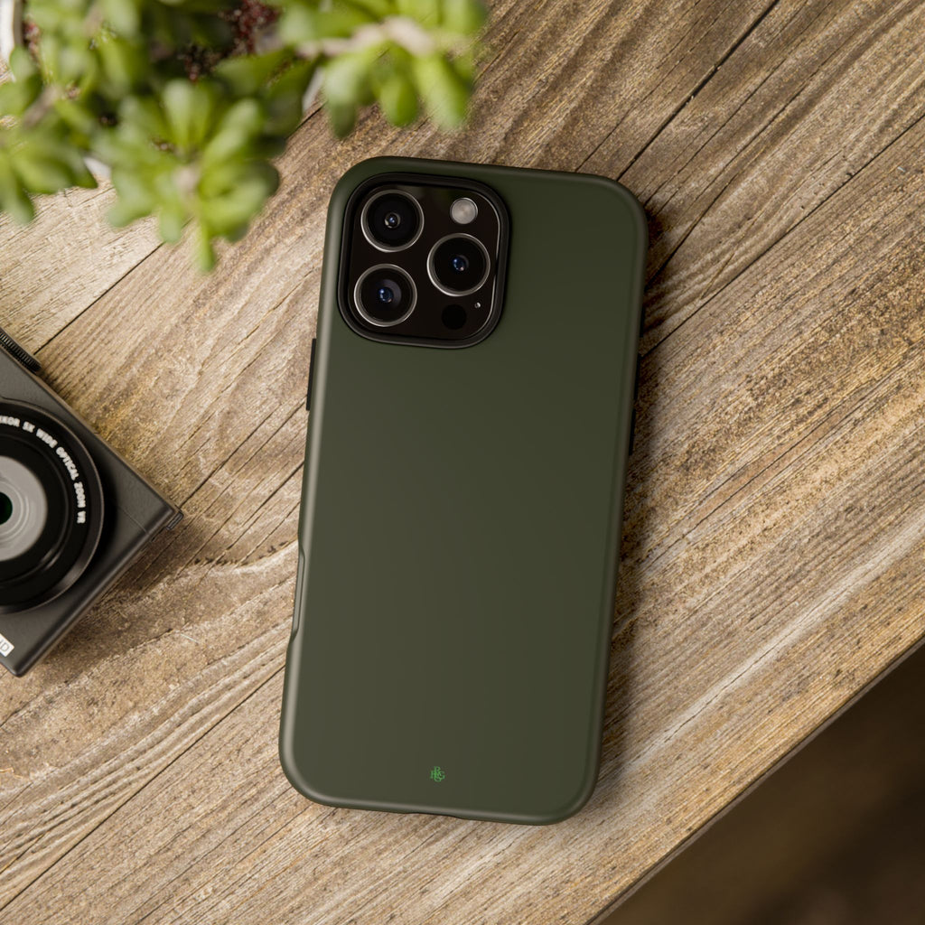 Olive Green Tough Phone Case for iPhone, Galaxy and Google Pixel