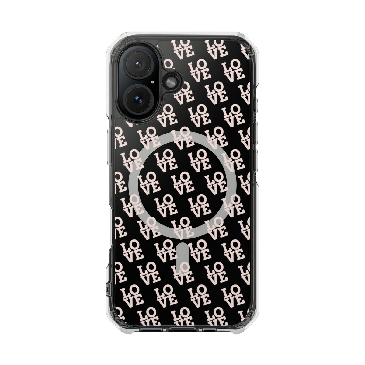 LOVE Magnetic iPhone 14, 15, 16 Series Clear Impact Cases