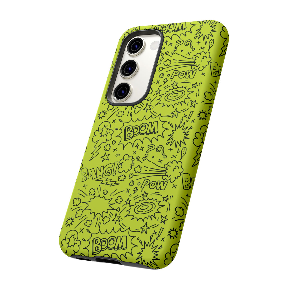 Neon Lime Wow Tough Case for iPhone, Galaxy, or Google Pixel
