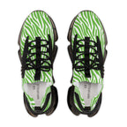 Neon Green Zebra Men's Mesh Sneakers