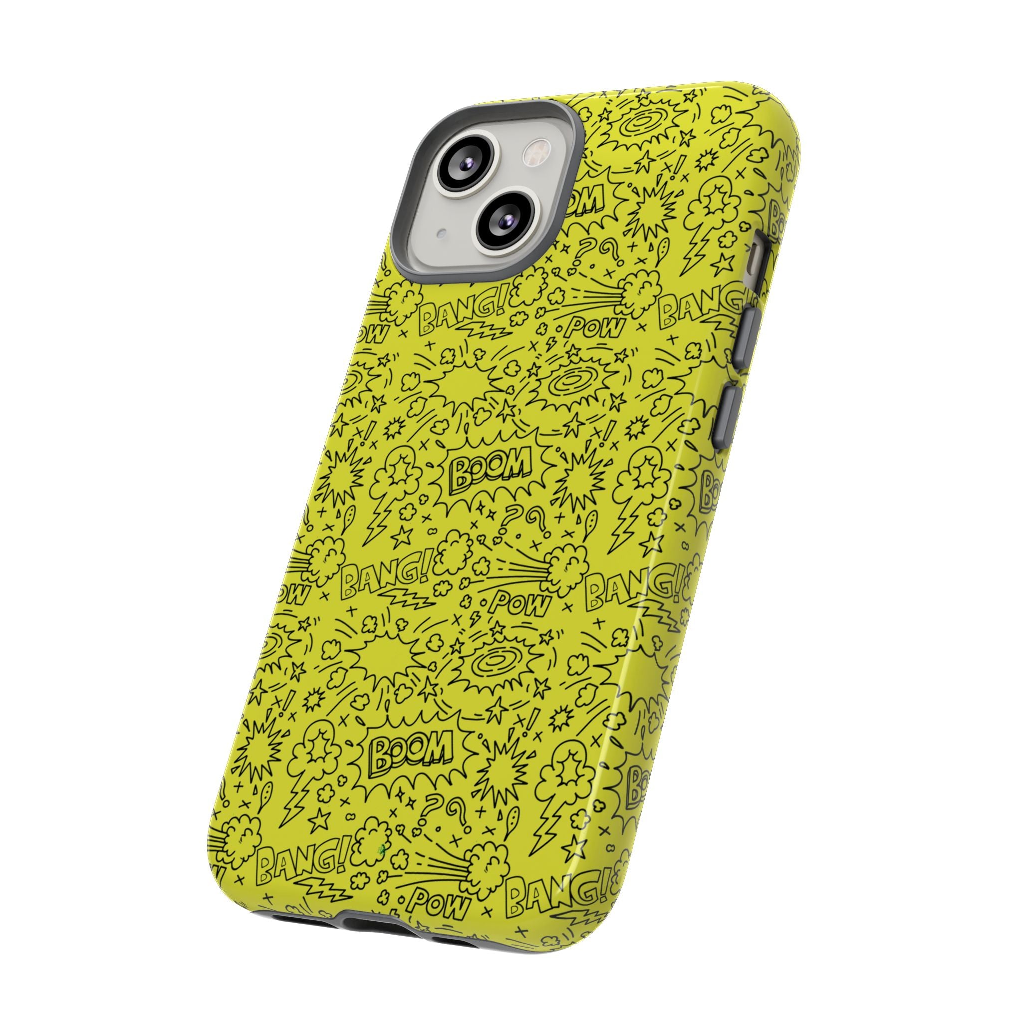 Neon Yellow Wow RG Tough Phone Case for iPhone, Galaxy, or Google Pixel