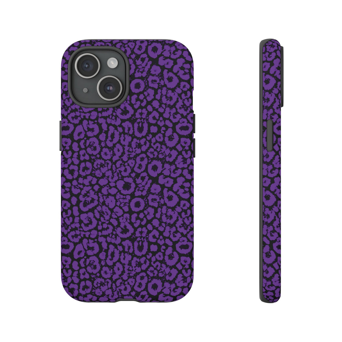 Purple Leopard Tough Case for iPhone, Galaxy or Google Pixel