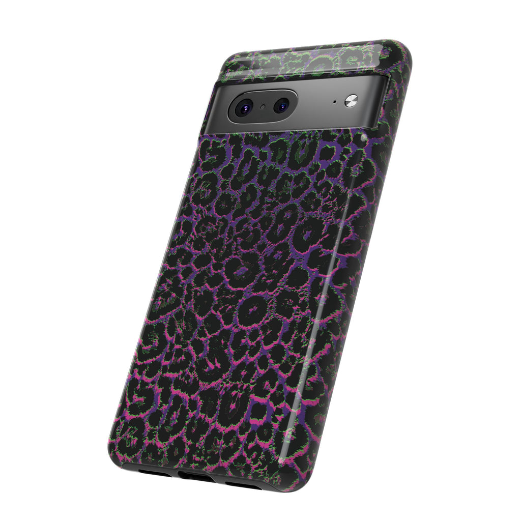 Colorful Leopard Tough Phone Case for iPhone, Galaxy, or Google Pixel