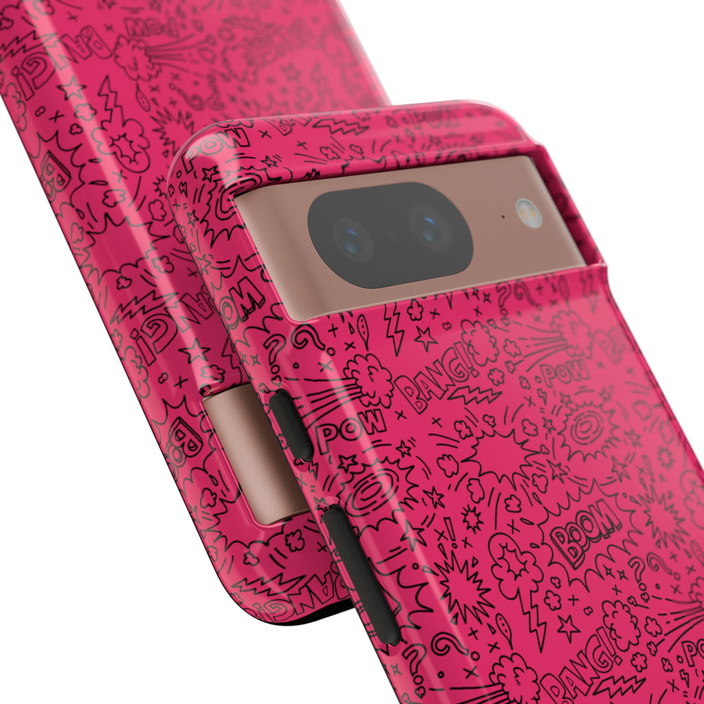 Pink Wow Tough Case for iPhone, Galaxy, or Google Pixel