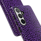 Purple Leopard Tough Case for iPhone, Galaxy or Google Pixel