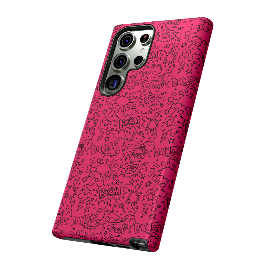 Pink Wow Tough Case for iPhone, Galaxy, or Google Pixel