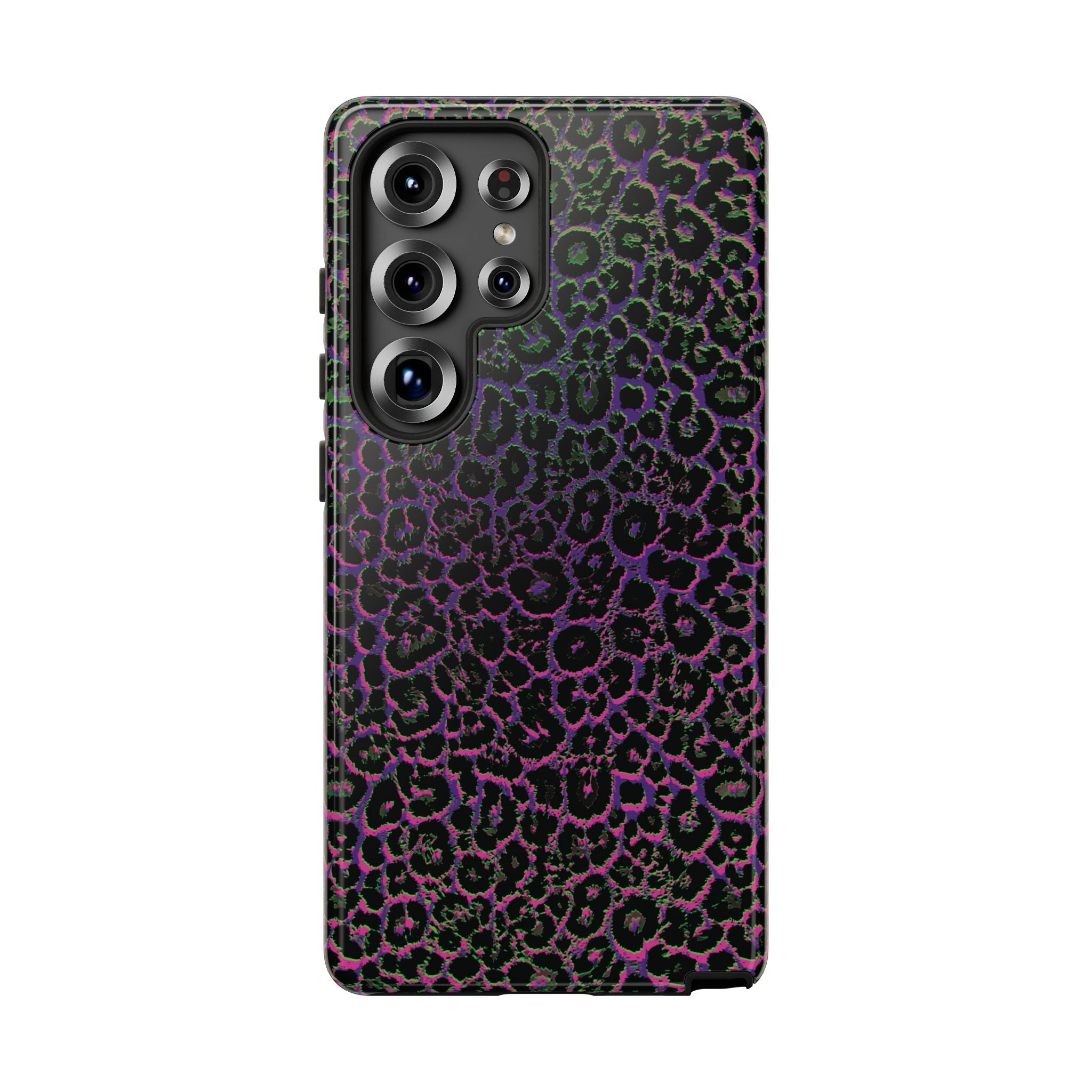 Colorful Leopard Tough Phone Case for iPhone, Galaxy, or Google Pixel