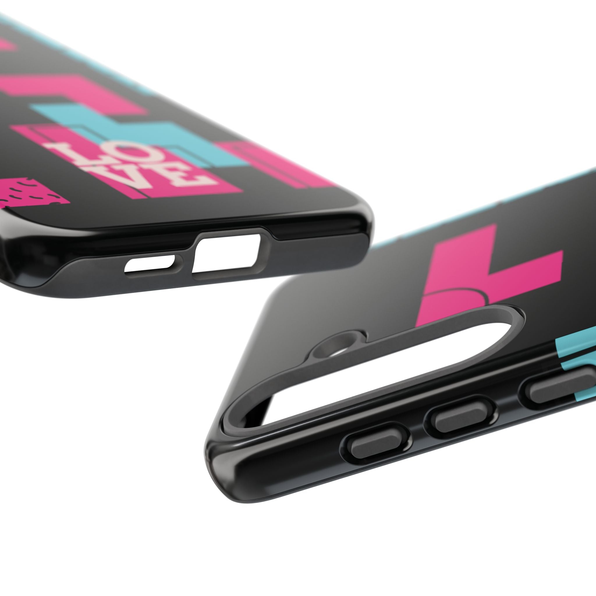 Retro Blocks LOVE Tough Case for iPhone, Galaxy or Google Pixel