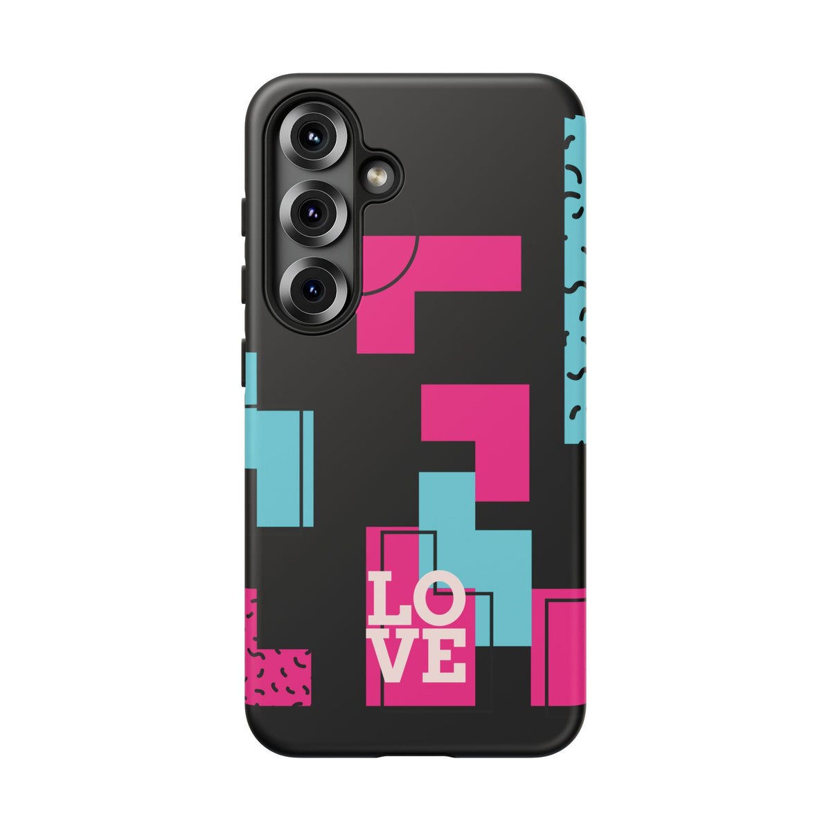 Retro Blocks LOVE Tough Case for iPhone, Galaxy or Google Pixel
