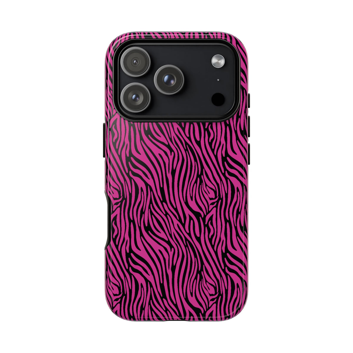 Pink Zebra Tough Phone Case for iPhone, Galaxy, or Google Pixel