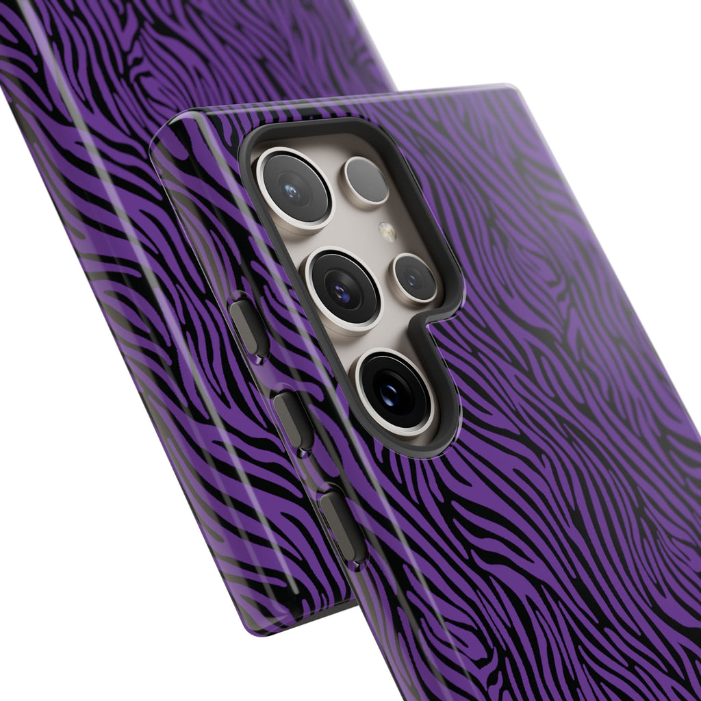 Purple Zebra Tough Phone Case for iPhone, Galaxy, or Google Pixel