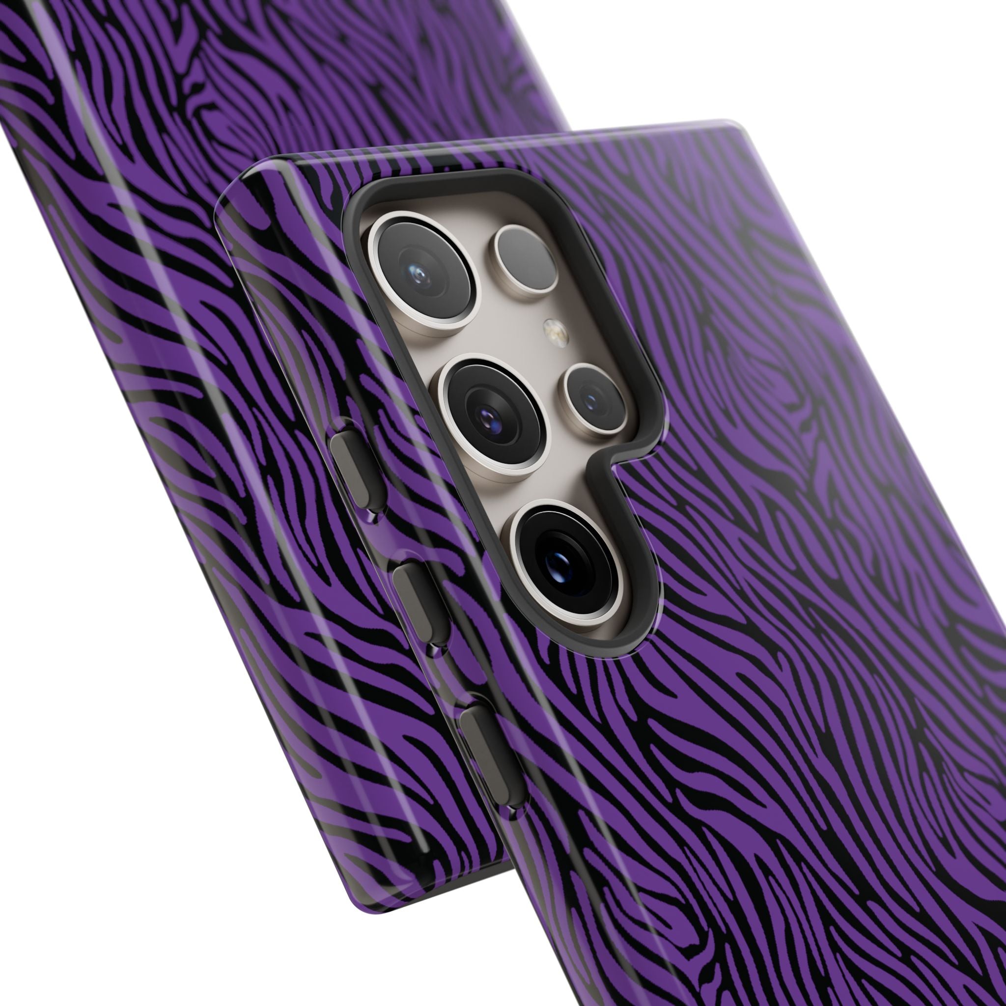 Purple Zebra Tough Phone Case for iPhone, Galaxy, or Google Pixel