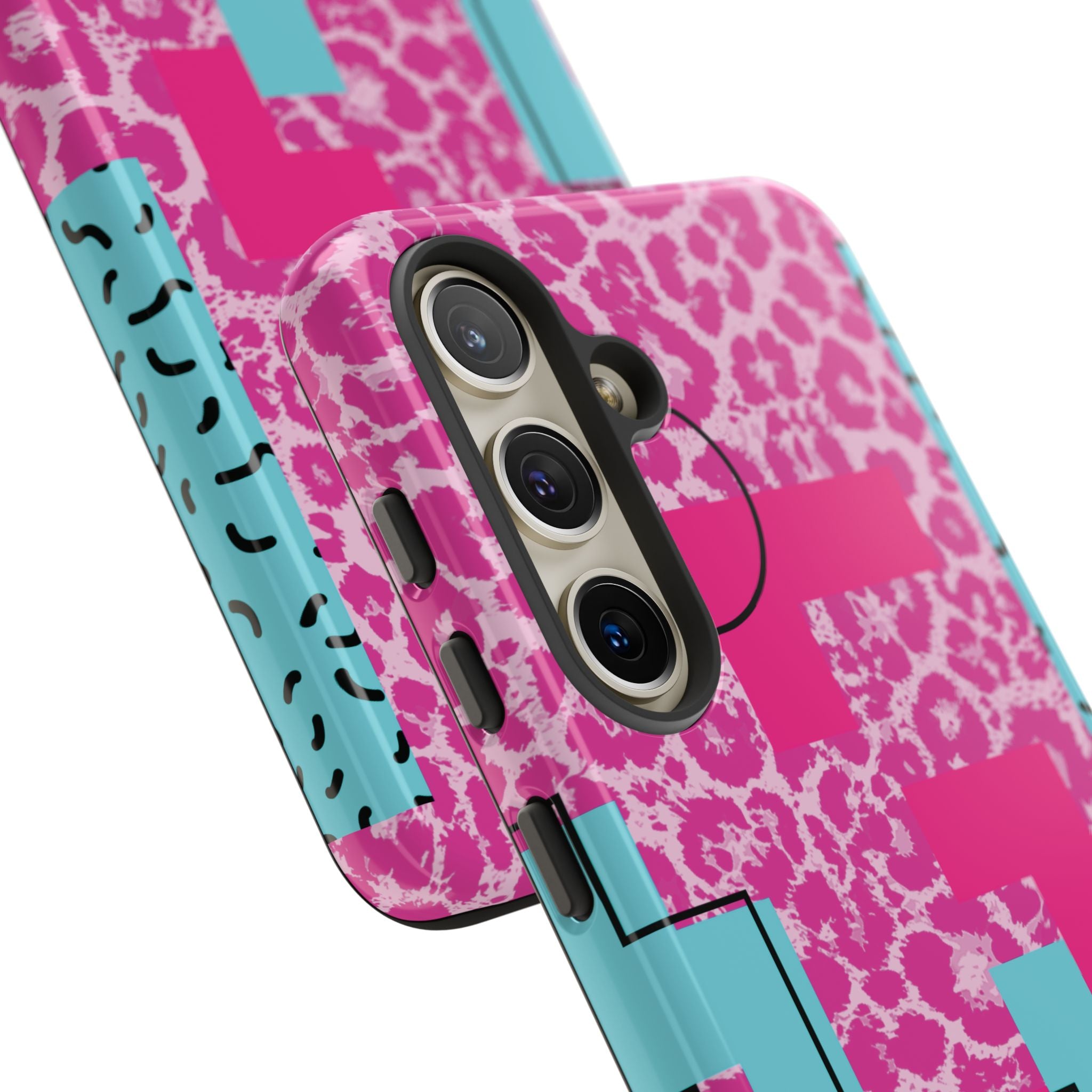 Retro Love Pink Leopard RG Tough Phone Case for iPhone, Galaxy, or Google Pixel