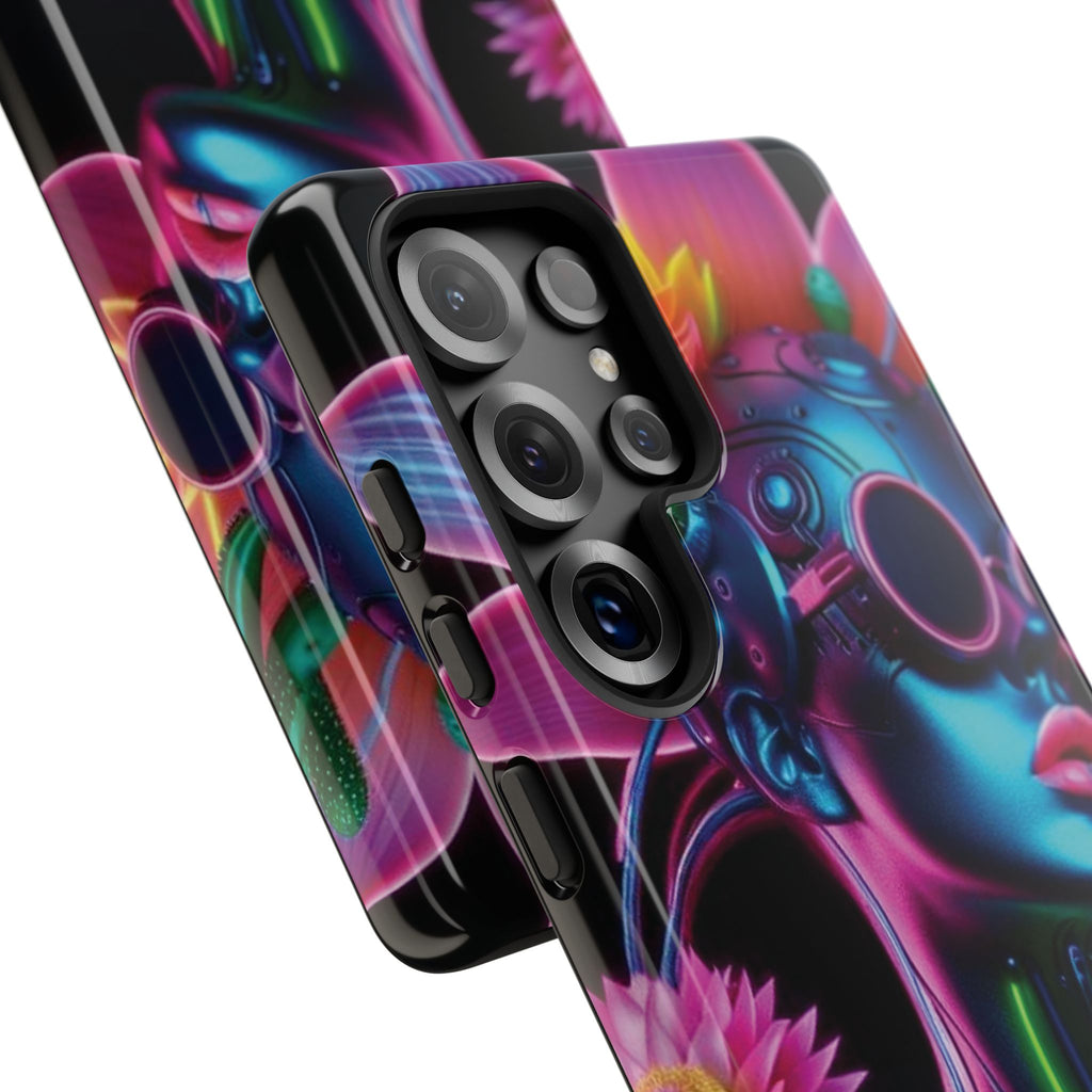 Neon Androgen Cactus Flower Tough Phone Case for iPhone, Galaxy, or Google Pixel