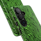 Neon Green Zebra Tough Phone Case iPhone, Galaxy, or Google Pixel