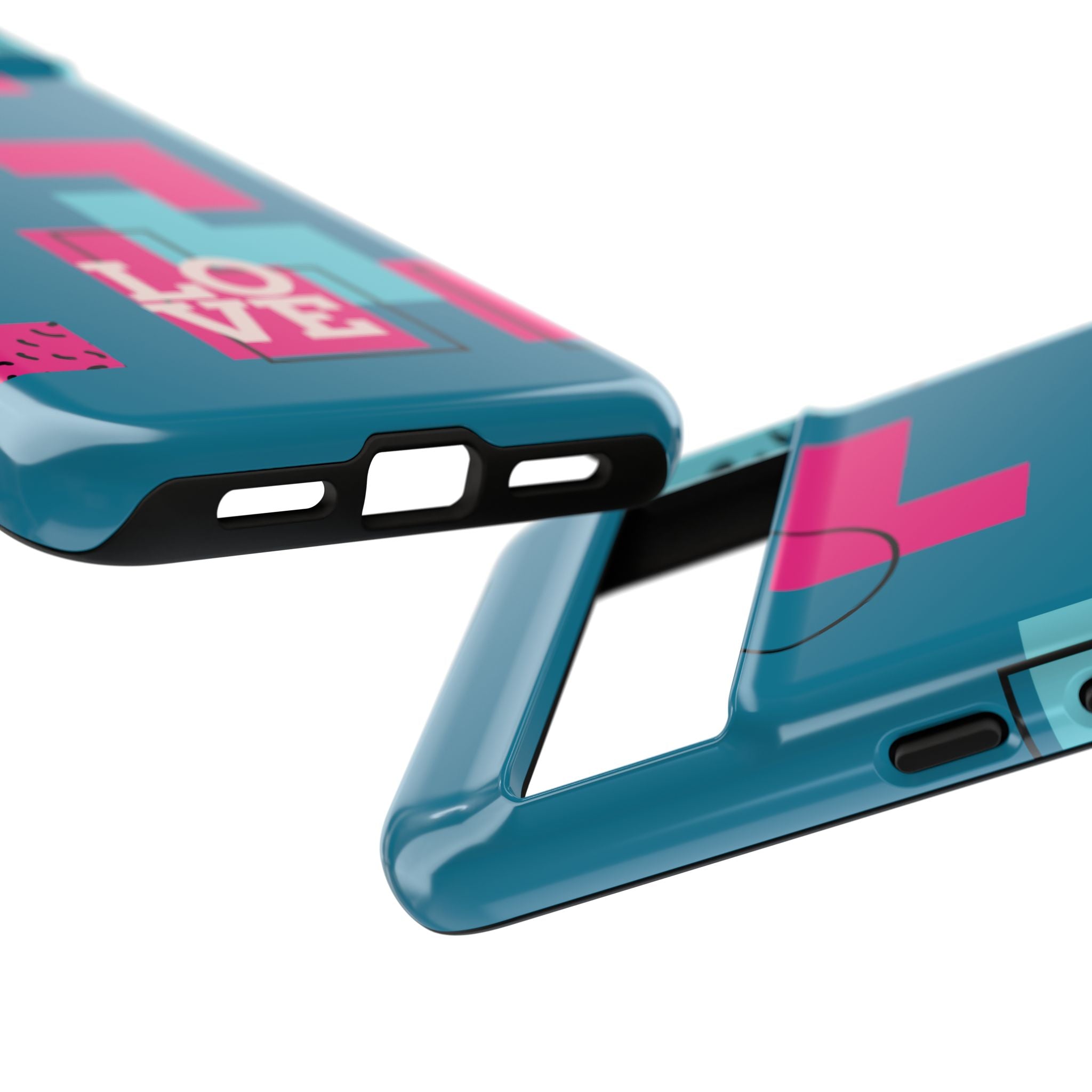 LOVE Teal Green Tough Phone Case for iPhone, Galaxy, or Google Pixel