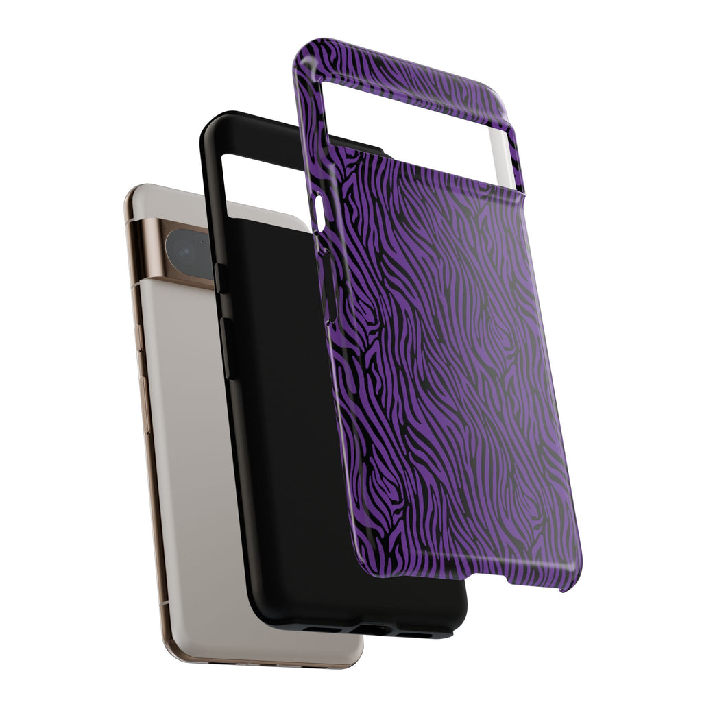 Purple Zebra Tough Phone Case for iPhone, Galaxy, or Google Pixel