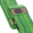 Neon Green Wood Print Tough Phone Case iPhone, Galaxy, or Google Pixel