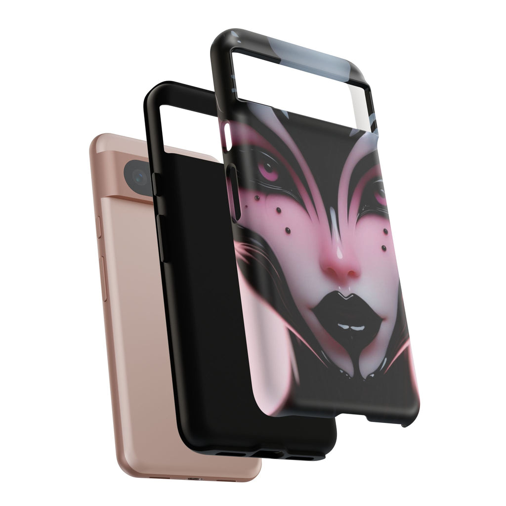 Pink Alien Tough Phone Case for iPhone, Galaxy, or Google Pixel