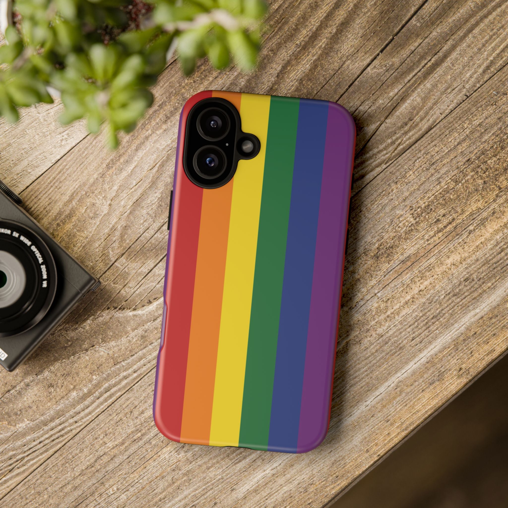 LGBTQ Rainbow Flag Tough Phone Case for iPhone, Galaxy, or Google Pixel