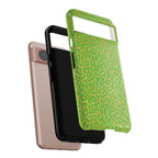 Neon Green Gold Leopard Tough Phone Case iPhone, Galaxy, or Google Pixel