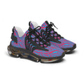 Blue Pink Zebra Women's Mesh Sneakers