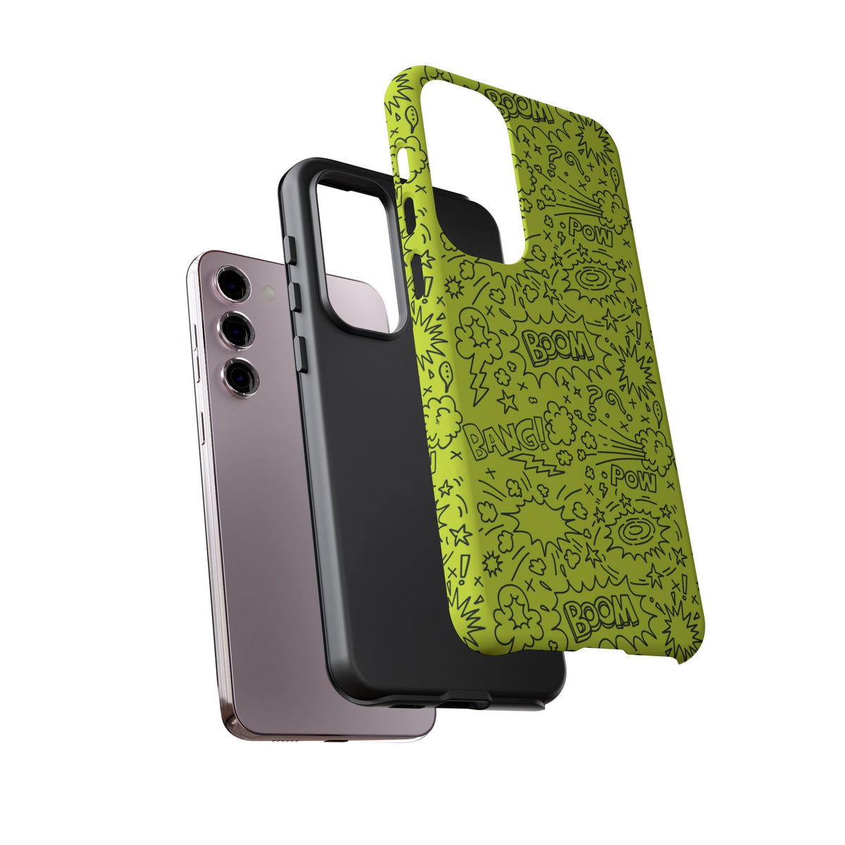 Neon Lime Wow Tough Case for iPhone, Galaxy, or Google Pixel