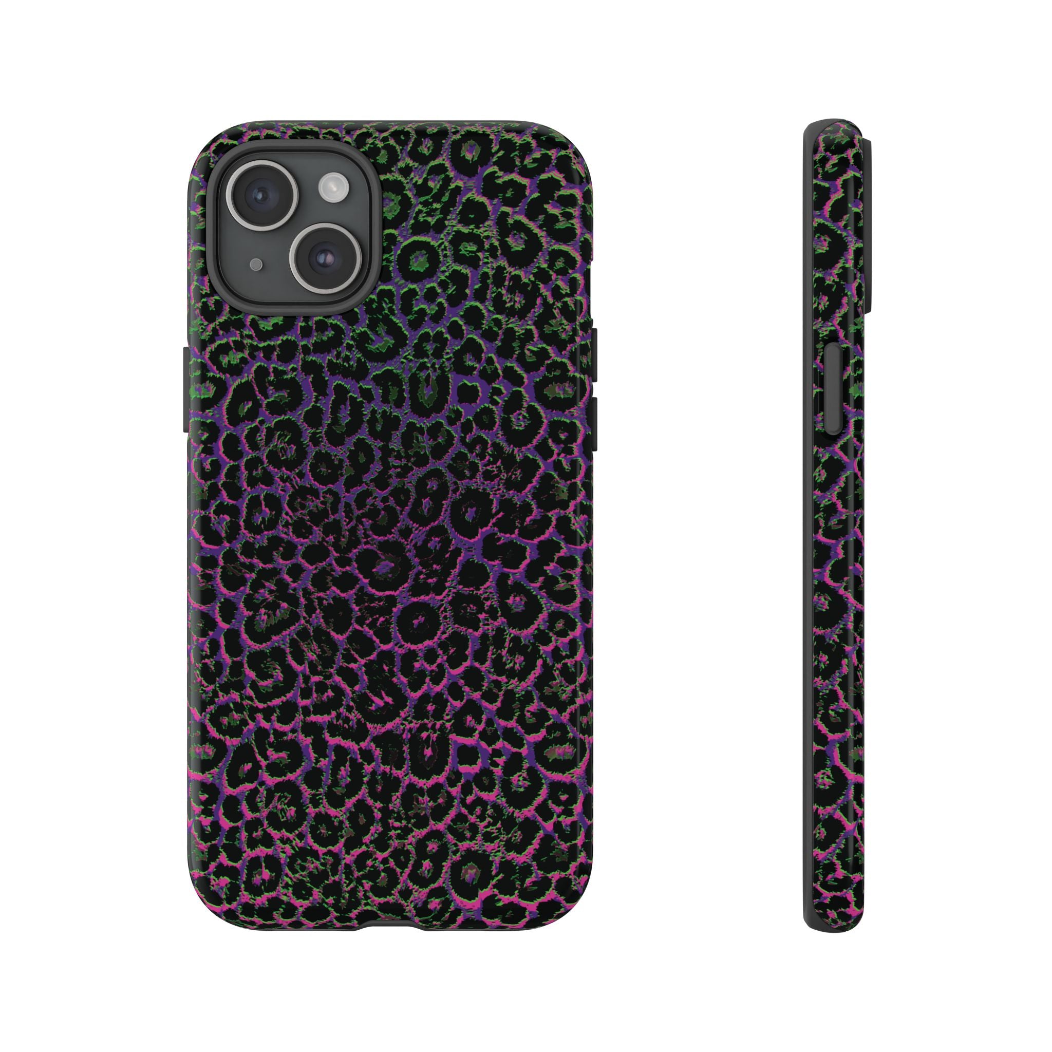 Colorful Leopard Tough Phone Case for iPhone, Galaxy, or Google Pixel