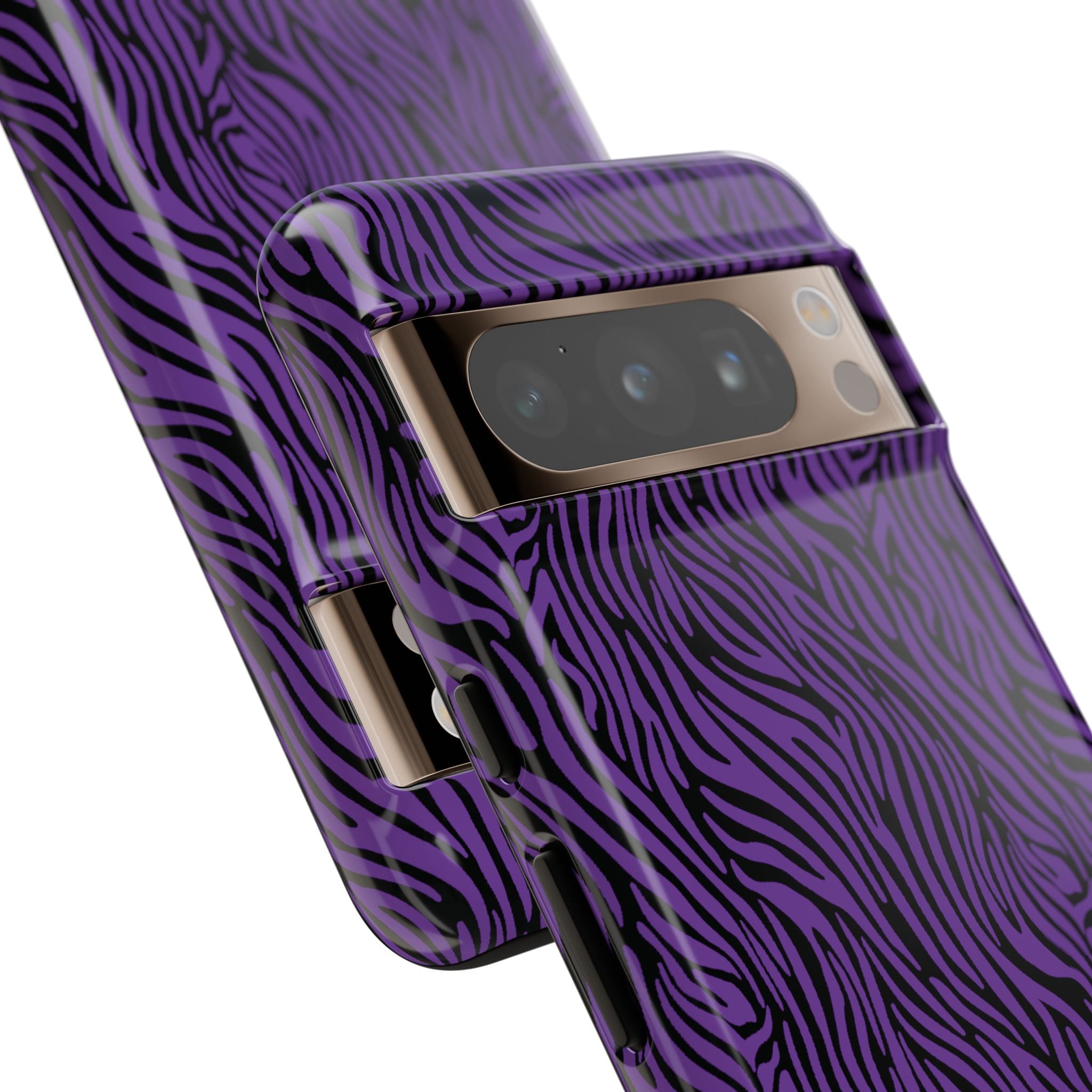 Purple Zebra Tough Phone Case for iPhone, Galaxy, or Google Pixel