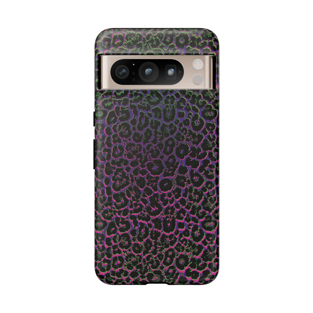Colorful Leopard Tough Phone Case for iPhone, Galaxy, or Google Pixel