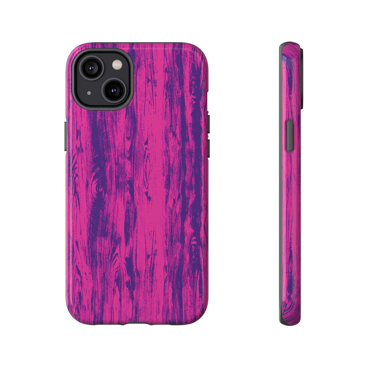 Pink Purple Wood Tough Phone Case iPhone, Galaxy, or Google Pixel