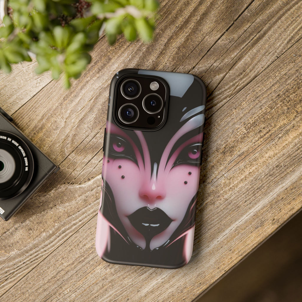 Pink Alien Tough Phone Case for iPhone, Galaxy, or Google Pixel