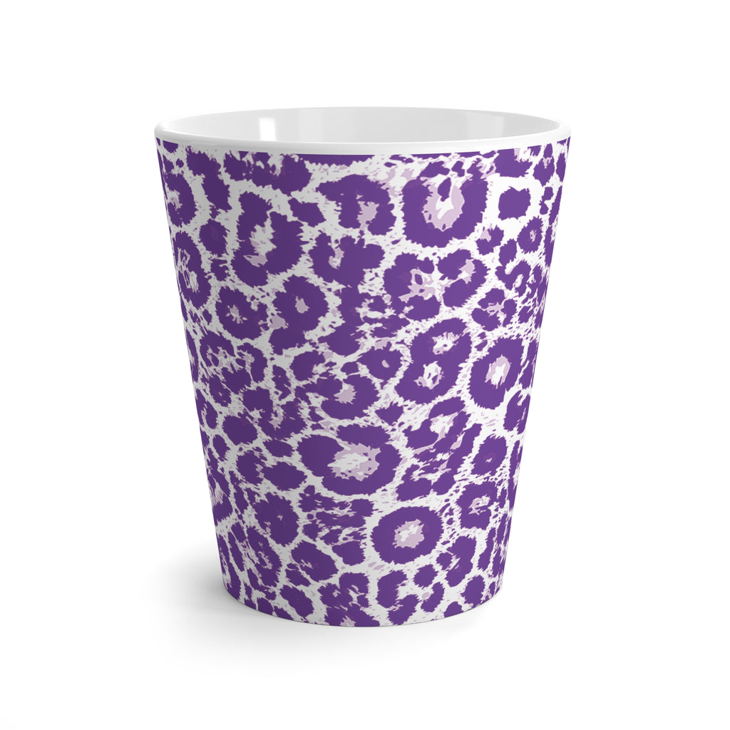 Purple Leopard Print Latte Mug