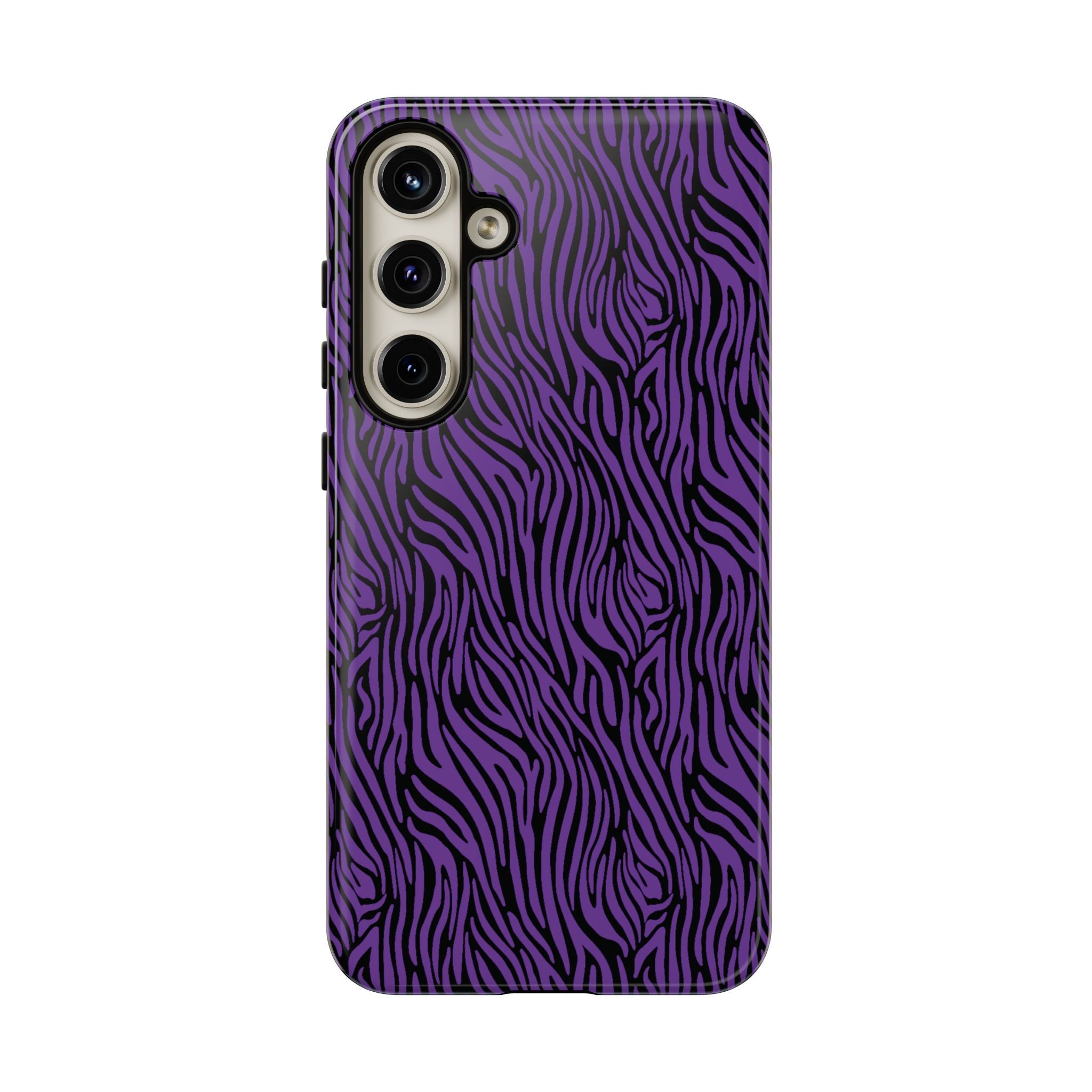 Purple Zebra Tough Phone Case for iPhone, Galaxy, or Google Pixel
