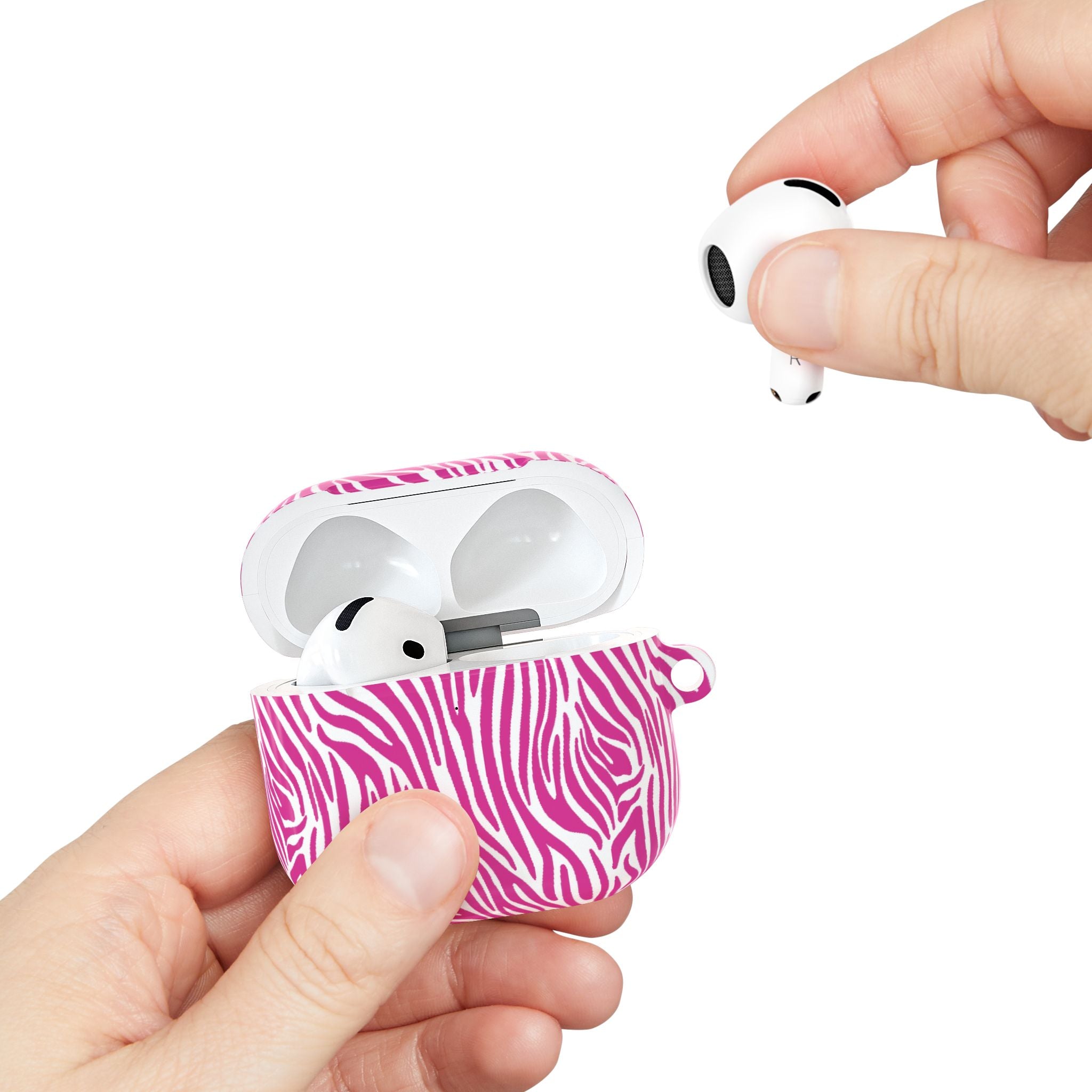 Pink Zebra AirPod Cases