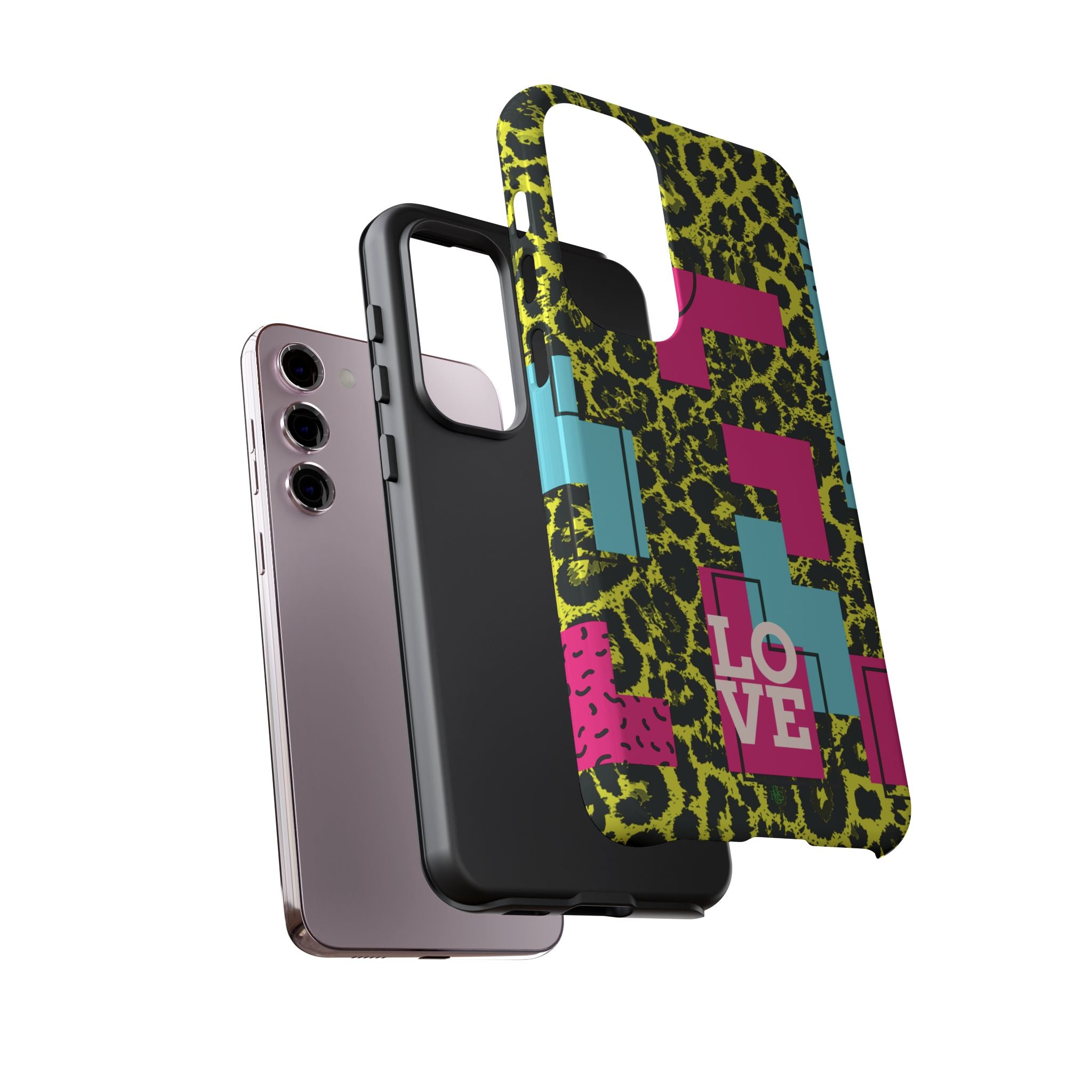 LOVE Neon Yellow RG Phone Case iPhone, Galaxy and Google Tough Cases