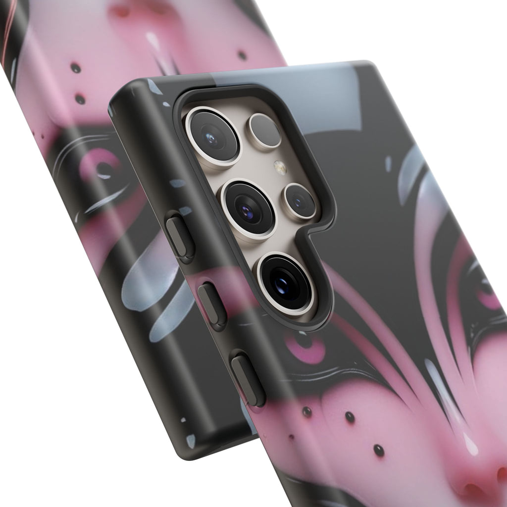 Pink Alien Tough Phone Case for iPhone, Galaxy, or Google Pixel