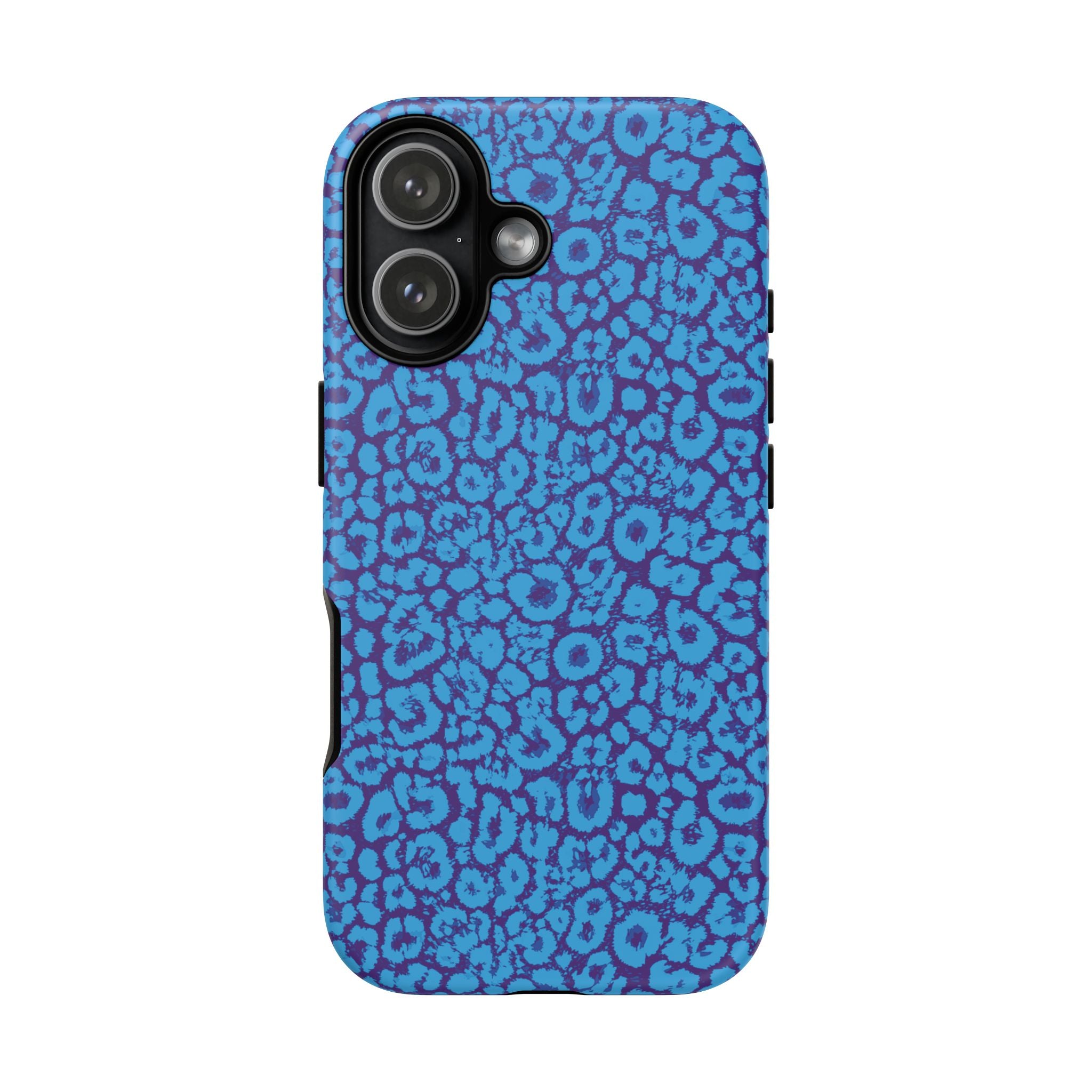 Blue Purple Leopard Tough Phone Case iPhone, Galaxy, or Google Pixel