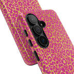 Pink Gold Leopard Tough Case for iPhone, Galaxy, or Google Pixel