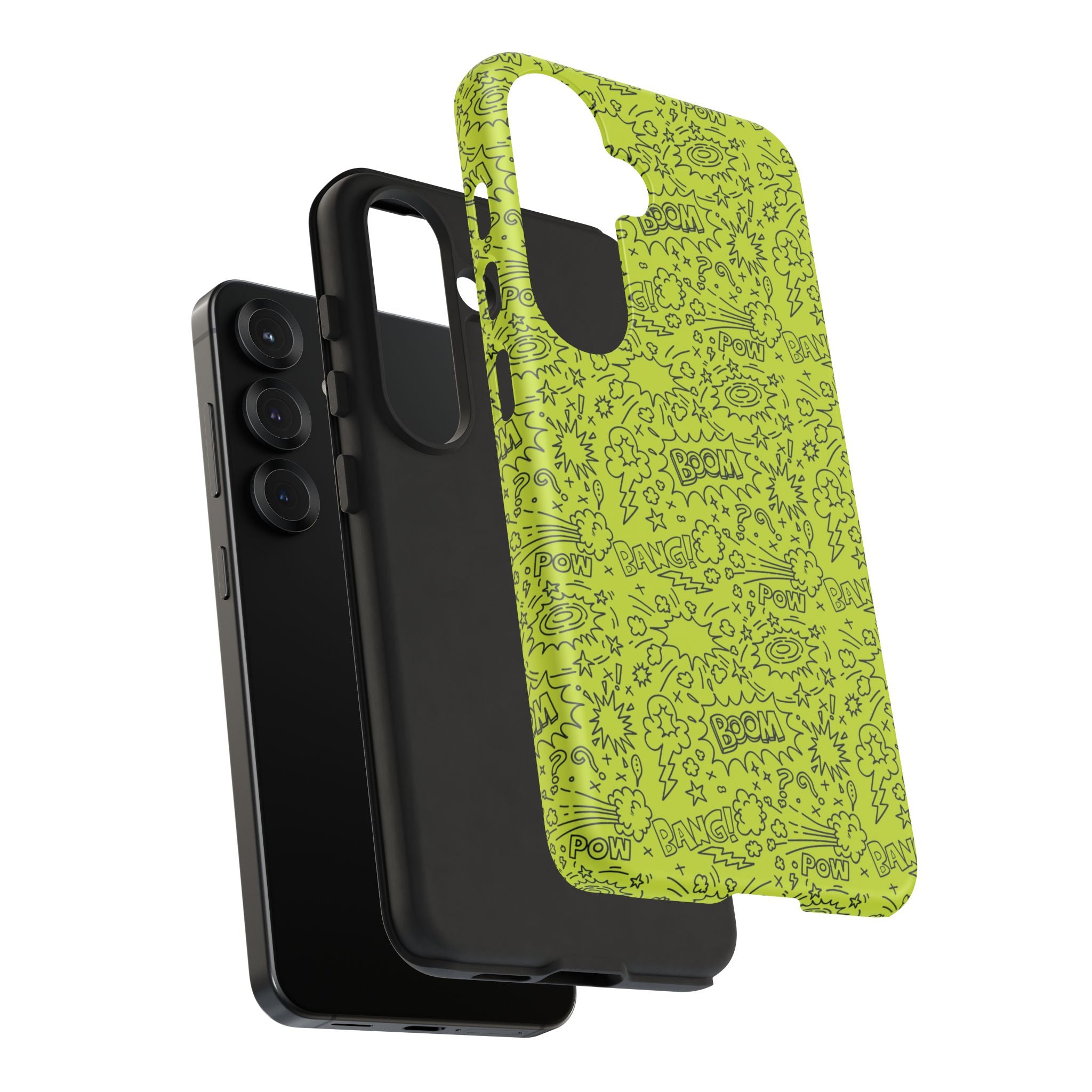Neon Lime Wow Tough Case for iPhone, Galaxy, or Google Pixel