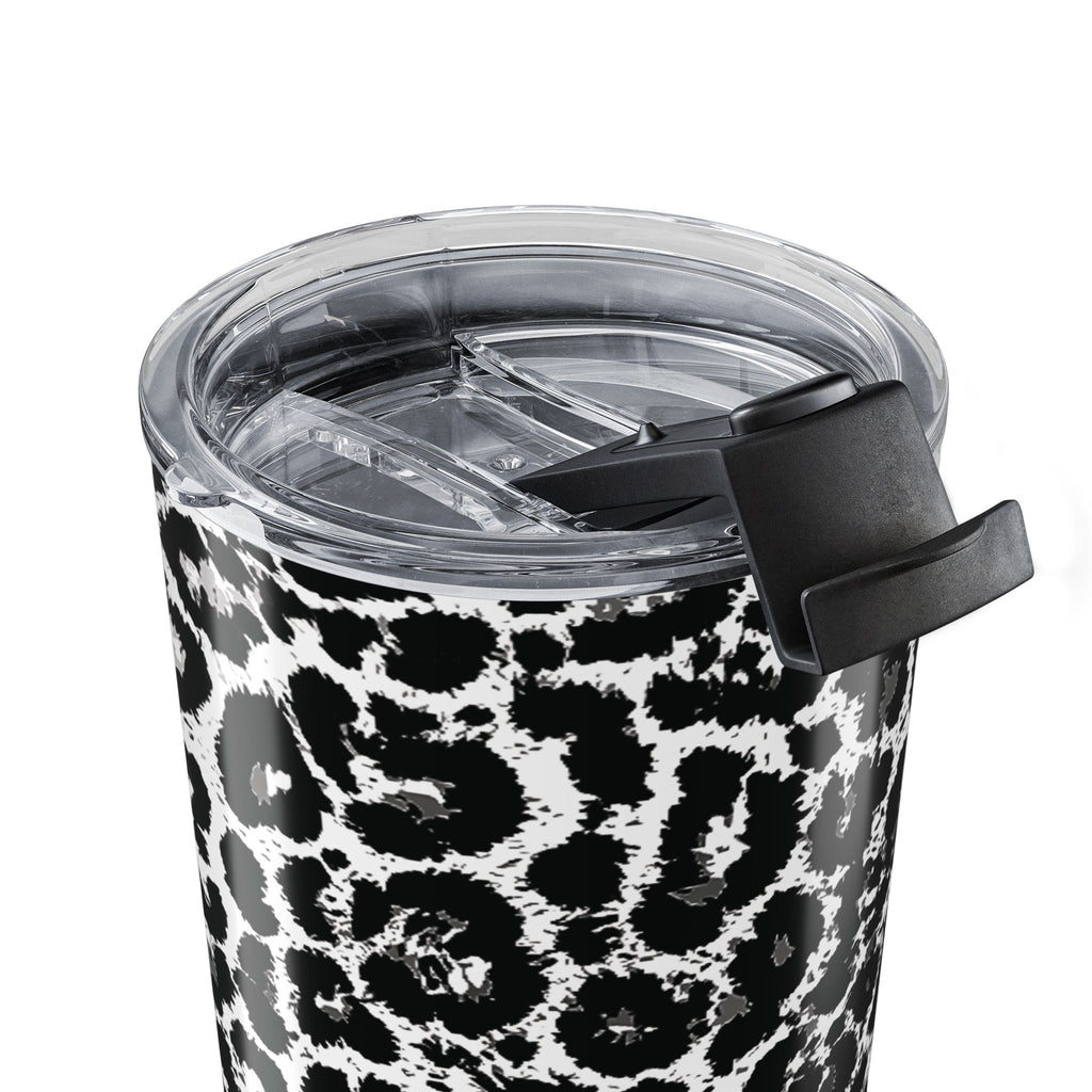 Black and White Leopard Tumbler 20oz